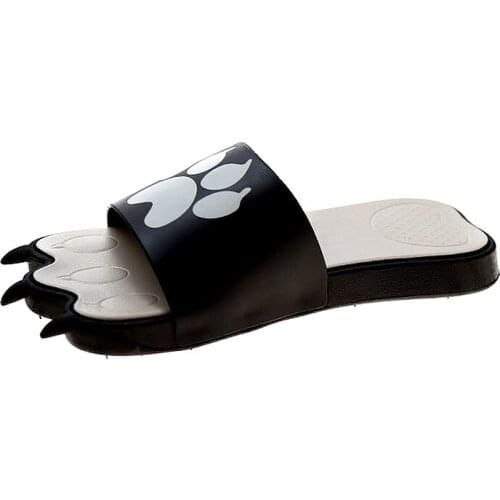 Lovely Cartoon Bears-Paw Slides Shoes Summer Fashion Outdoor Girls Leisure Slippers Comfort PVC Soled Cute Sandals