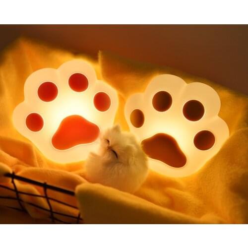 Silicone Cats Claw Light Childrens Night Lights USB Rechargeable Magnetic Wall Lamp for Kid Gift Bedroom Bedside Sleeping Lamp