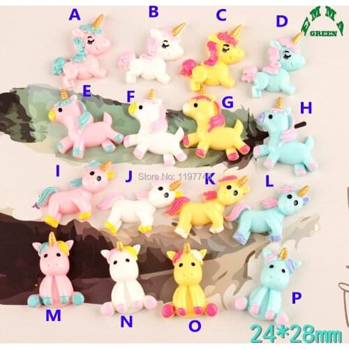 Slime Charms for kids cute Unicorn Charms Resin Charms for slime 10pcs DIY scrapbooking Charms for phone cases cartoon Charms