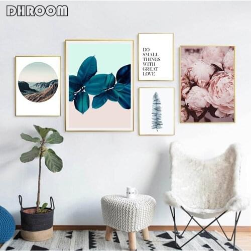 Nordic Modern Wall Art Prints Landscape Plant Canvas Poster Painting Decoration Picture Scandinavian Bedroom Wall Decor