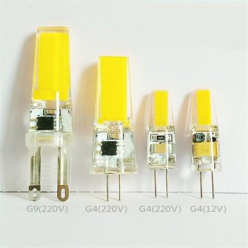 LED G4 Lamp Bulb AC DC Dimmable led 12V G9 220V 6W 9W COB SMD LED Lighting replace Halogen Spotlight Chandelier Free shipping