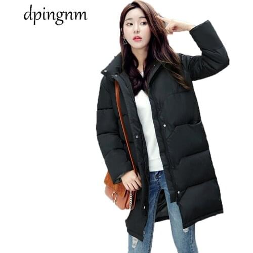 2018 new ladies fashion coat winter jacket women outerwear long wadded jacket female padded parka womens overcoat