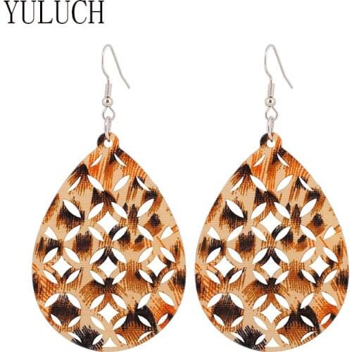 YULUCH women Acrylic jewelry girls water drop earrings hollow out all-match Accessories Birthday Party special gift
