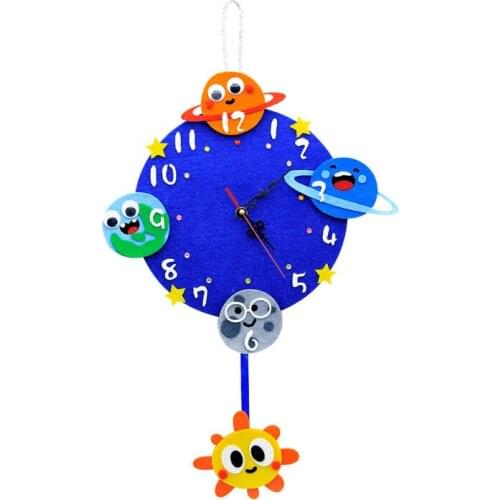 Star clock clock Fabric Felt kit Non-woven cloth Craft DIY Sewing set Handwork Material DIY needlework supplies