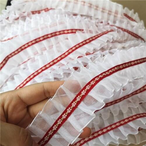 1M Latest Embroidery Ribbon Lace Trim Material 4cm Guipure Mesh White Lace Fabric Sewing Accessories Trimmings For Clothing KQ43