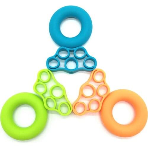 1Set Silicone Finger Gripper Strength Training Resistance Band Gym Fitness Hand Expander Exerciser Muscle Relaxing Grip Ring 9