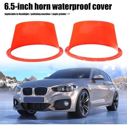 1 Pair 6.5 inch Plastic Car Audio Refit Speaker Ring Ultra-thin Waterproof Cover Protector Auto Interior Accessories