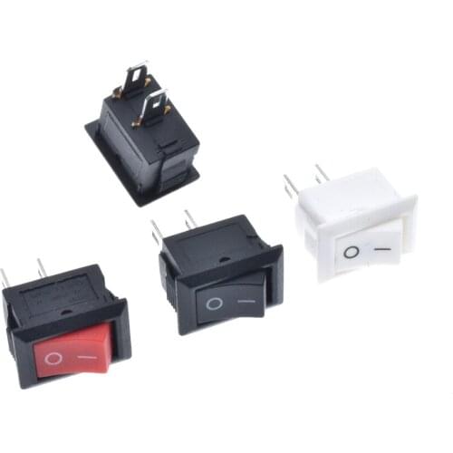 100pcs 10*15mm KCD11 3A/250V 2Pin ON/OFF white Mini Boat Rocker Switch Car Truck Dash Dashboard RV ATV Push Button Rocker Switch