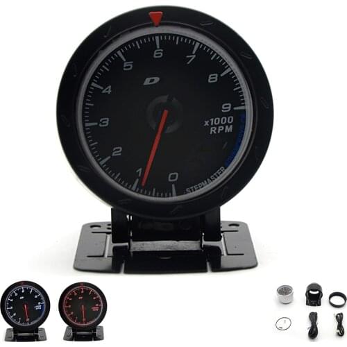 2.5" 60MM Tachometer RPM Gauge 9000RPM Black Face With Logo