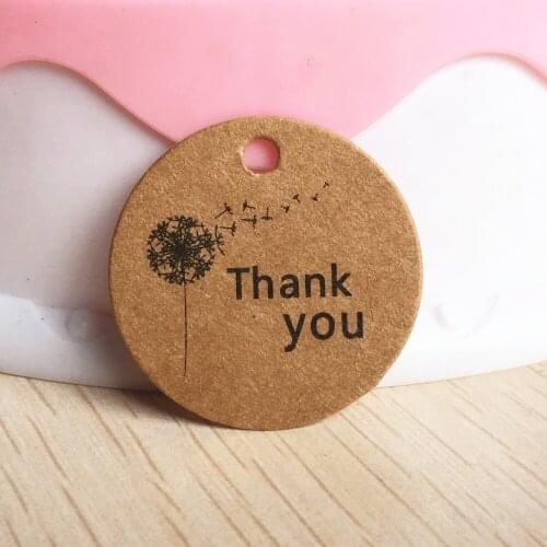 300PCS /lot 30mm round handmade with love Kraft Paper Tags For DIY Gifts /bag/bottle/ Price Tags Luggage Tags /Name Tags
