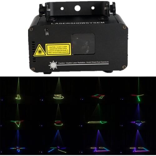 680mW RGB Color DMX Beam Projector Stage Sound Activated Scan Laser Music Light effect Disco DJ Home Party Scanner Lighting