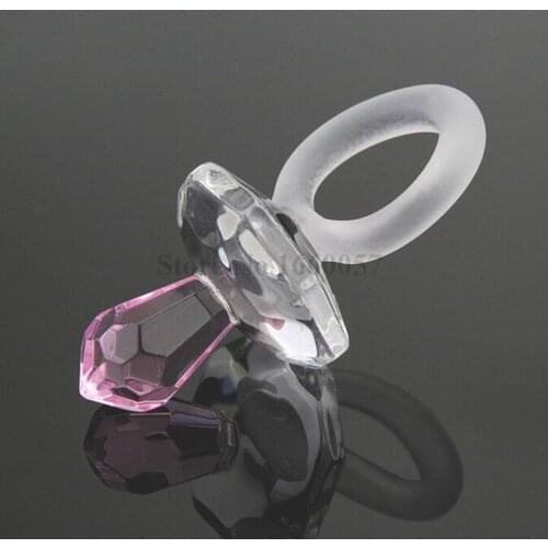 80pcs Blue & Pink Crystal Nipple Shape Baby Shower Gift Wedding Favors Souvenir + DHL Free Shipping