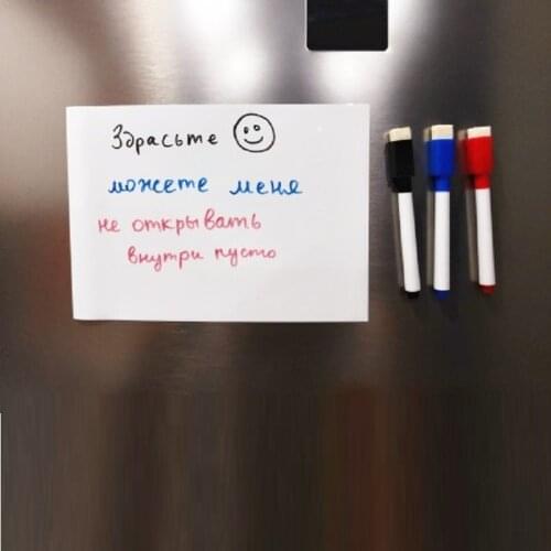 A5 Size Dry Eraser Magnetic Whiteboard Fridge Magnet Refrigerator Sticker Kitchen Reminder Notepad White Board Marker Eraser Pad