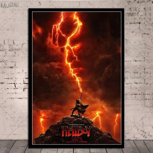 Art Poster Hellboy Movie Canvas Painting Retro Wall Pictures Prints for Living Room Home Decor