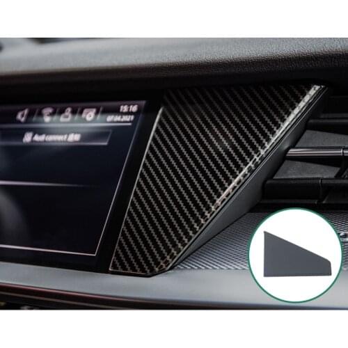 Lsrtw2017 carbon fiber car dashboard gps screen lcd navigation trim for audi a3 8Y 2020 2021 accessories interior decoration