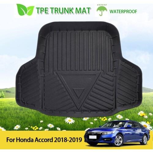 Black Rubber Rear Trunk Cargo Tray Floor Mat Cover Fit Honda Accord 2018-2019
