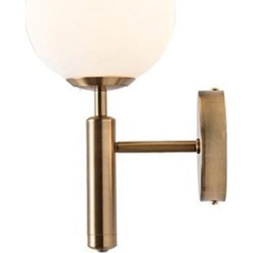 Decorative Led Wall Lamp Lighting Nordic Glass Ball Chandelier Bathroom Mirror Light Gold Modern Round Wall Lamp Warm White Ligh