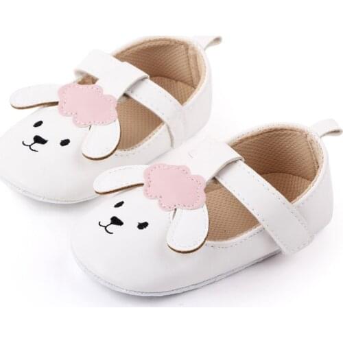 Cute Lamb Baby Girl first walkers Anti-slip Pu leather Shoes Toddler Girls Crib Shoes Soft sole Cartoon Baby shoes