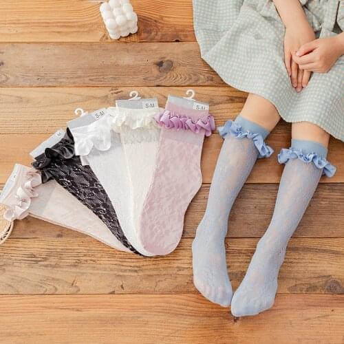 0-12 Years Childrens Thin Socks Girls socks Long Socks Kids Knee Lengths Soft Cotton Baby Socks Kids Knee High Socks