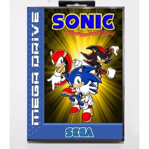 Sonic Megamix 16 bit MD Game Card With Retail Box For Sega Megadrive/Genesis