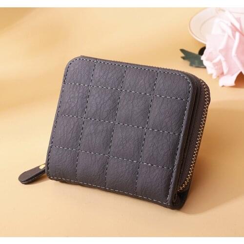 Wallets for Women Luxury Designer Fashion Short Embroidered Clutch Bag PU Solid Color Female Card Bag Coin Purse small wallet