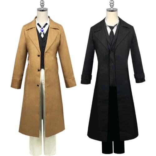 Anime Bungo Stray Dogs Cosplay Costume Armed Detective Agency Dazai Osamu Cosplay Costume Full Set Halloween Costumes for Men