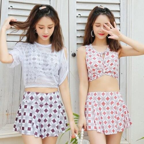 2020 New Bikini Female Sexy Skirt Three-Piece Split Slimming Hot Spring Swimsuit Wholesale 665851