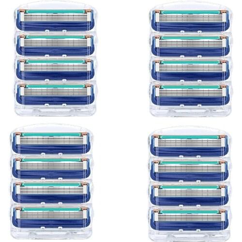 16 Pcs / Pack Men Razor Blades High Quality Shaving Cassettes Facial Care Men Shaving Blades Compatible with Gillettee Fusione