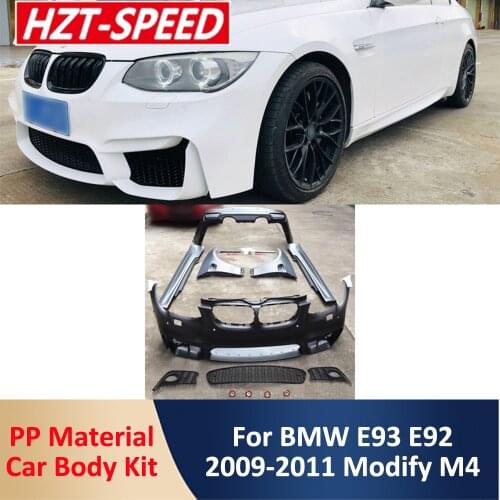 E92 E93 Modify M3 M4 PP Unpainted Car Body Kit Front Rear Bumper Side Skirts Fenders For BMW 3 Series E92 E93 330i 335i 2009-11
