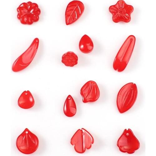 New High Quality 1pc Hole 1mm Mixed Styles Stained Glass Petals Beads DIY Clothing Beads Decoration Sewing Accessories