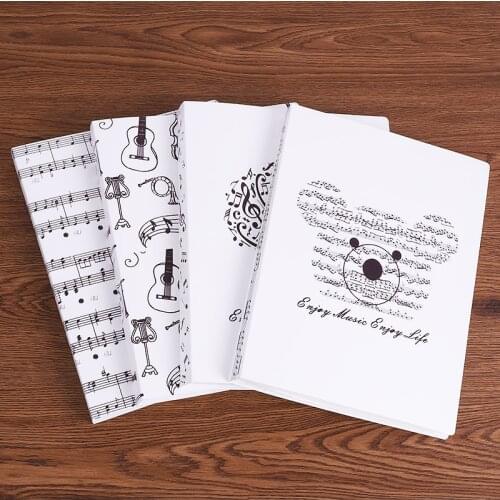 A4 Size Music Score Collection Clip Document Paper Pockets Induction Folder Staff Sheet Storage Package Guitar Piano Accessories