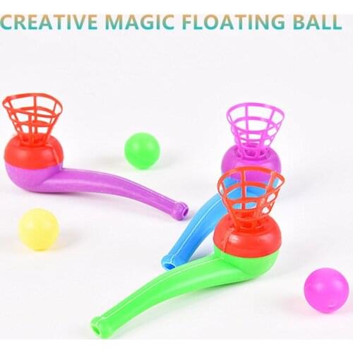 Random Color Suspended Blow Pipe Blow Ball Children Board Game Balance Training Floating Blowing Ball Board Game Family Kids Toy