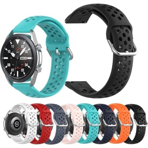 Strap For Samsung For Galaxy Watch 3 41/45mm Wristband Sport Replacement Band For Galaxy watch 42mm 46mm Active 2/3 Correa black