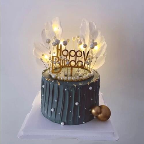 Romantic Swan Happy Birthday Cake Topper Prince Princess Wedding Cake Decoration Favors Party Supplies Birthday Decoration