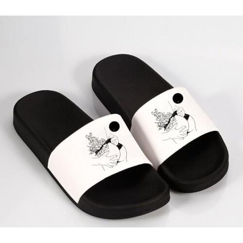 Summer Shoes For Women Bathrooom Indoor Slippers flower light bulb Print home Slides Non-slip Slides Fashion Ladies shoes 2021