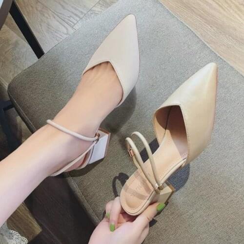 Shoes Women Slippers Summer New Womens Heel Heel Womens Sandales Femmes