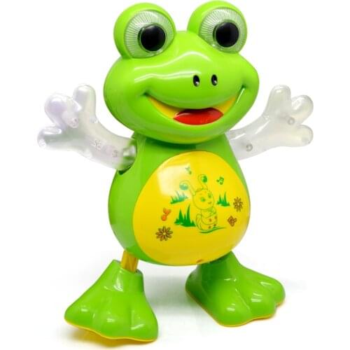 Fun Childrens education, electric robotic Frog, sound light, cute electronic pets, toys, children, favorite holiday gifts