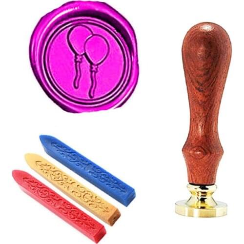 Balloon picture Wax Seal Stamp, Great for Embellishment of Envelopes, Invitations, Wine Packages, Greeting Cards, etc