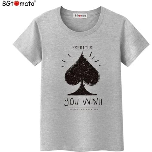 BGtomato Harajuku YOU WIN Printed Women T-shirts Casual Summer Short Sleeve Short Sleeve t shirt women Tops Plus Size