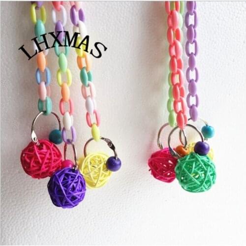 Eco-Friendly Parrot Chewing Toy Natural Rattan Suitable For Small Parrot Parakeet Cockatiel Budgie Swing Toys D473