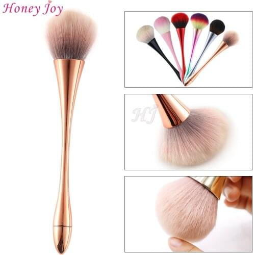 1pc Soft Hair Make Up Brush Dust Remover Cleaner Acrylic UV Gel Rhinestones Decor Brushes Makeup Cleaner Manicure Pedicure Tools