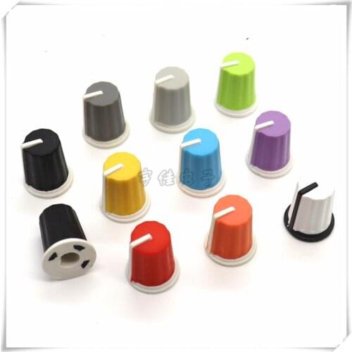 2 Pieces Rubber Half Shaft Knob Diameter 16mm Height 19mm Soft Rubber Potentiometer Knob 90 Degrees D-Shaped Inner Hole 6mm