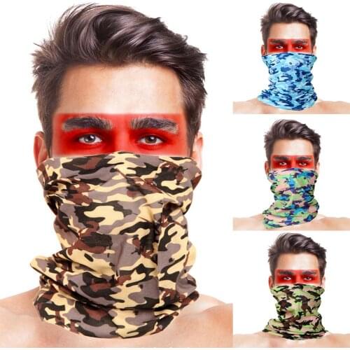 5Pcs/set Outdoor Sports Camouflage Anti UV Dust Proof Face Cover Neck Gaiter Scarf