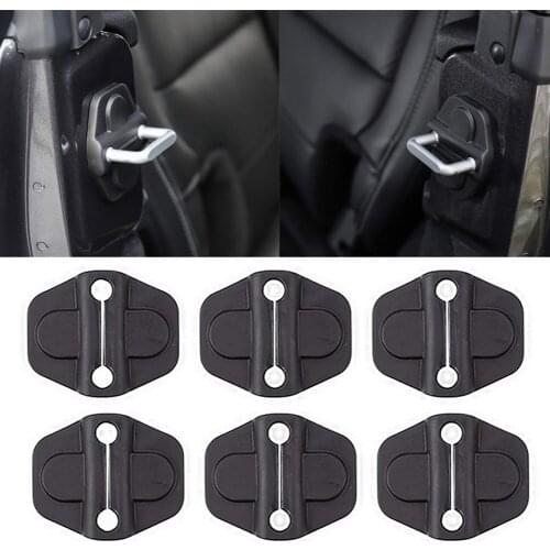 6pcs ABS Door Lock Decoration Cover For 2018 2019 2020 Jeep Wrangler JL JLU Sports 2020 Gladiator JT Door Lock