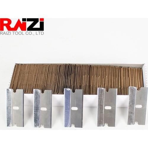 Raizi 100 pcs/lot Safety Carbon Steel Single Edge Razor Blades for Adhesives Old Film Glue Removal Clean Shovel