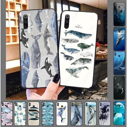 Killer Whales Print Ocean animals Phone Case for xiaomi mi9T mi8se mi10pro mi6 note10 lite MIA1 MIA2 MIA3 CC9PRO Coque Shell