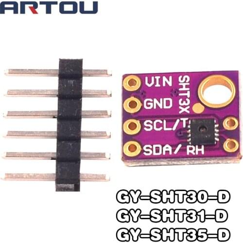 SHT30/SHT31/SHT35 Digital Output Temperature and Humidity Sensor Module IIC I2C Interface 3.3V GY-SHT31-D For Arduino