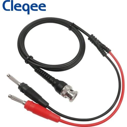 Cleqee P1008A BNC Q9 To Dual 4mm Stackable Banana Plug With Test Leads Probe Cable 120CM