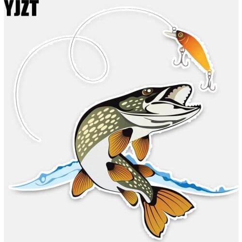 YJZT 15CM*15CM Interesting Animal Fish Car Styling Car Sticker PVC Decal Decoration 5-0210