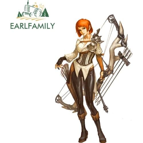 EARLFAMILY 13cm x 7.8cm for Archer Girl Car Assessoires Stickers Waterproof Sunscreen Decal Windshield Bumper DIY Decoration